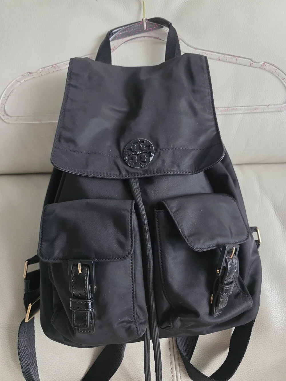 Tory Burch Black Nylon Backpack - Sleek Everyday Bag